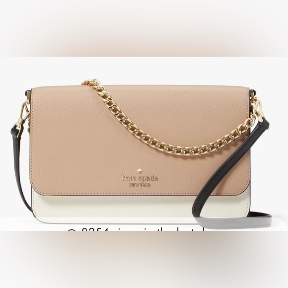Kate Spade NWT Madison Medium Flap Convertible Crossbody. Toasted Hazelnut. - Picture 1 of 6